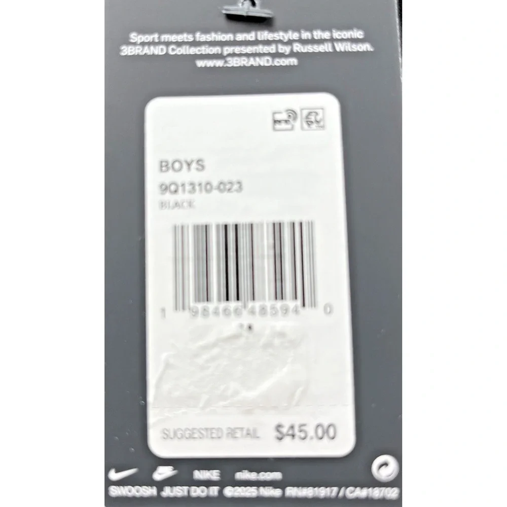 Nike 3Brand Boys Hoodie Black Red Logo Pullover Fleece Youth M (10-12 Yrs) NWT